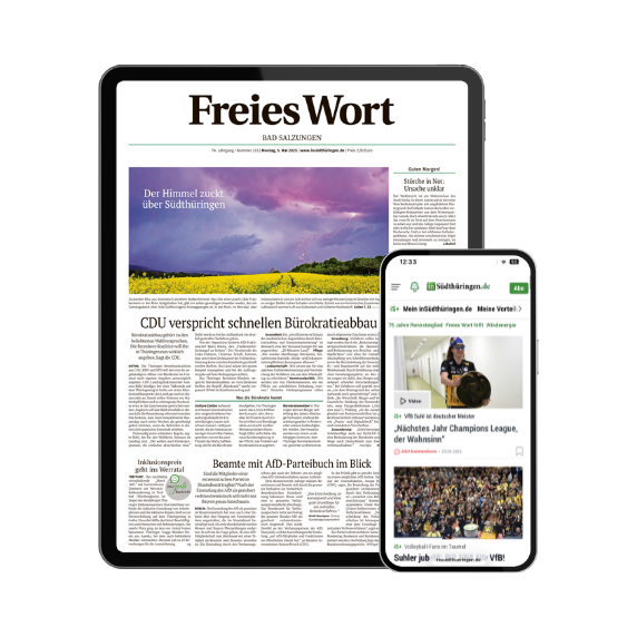 Tablet showing the FriesWort front page with a smartphone displaying the news app beside it.